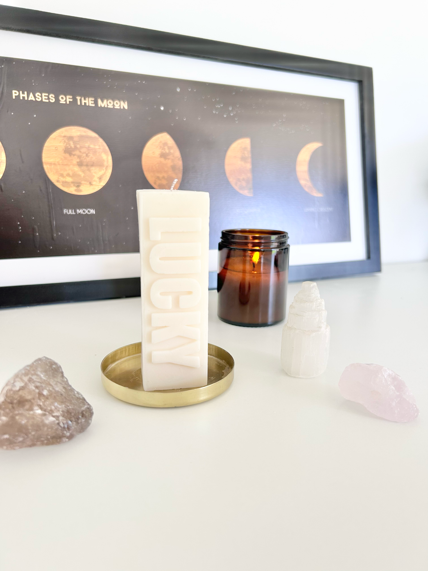 Manifestation Pillar Candle (Small) - LUCKY