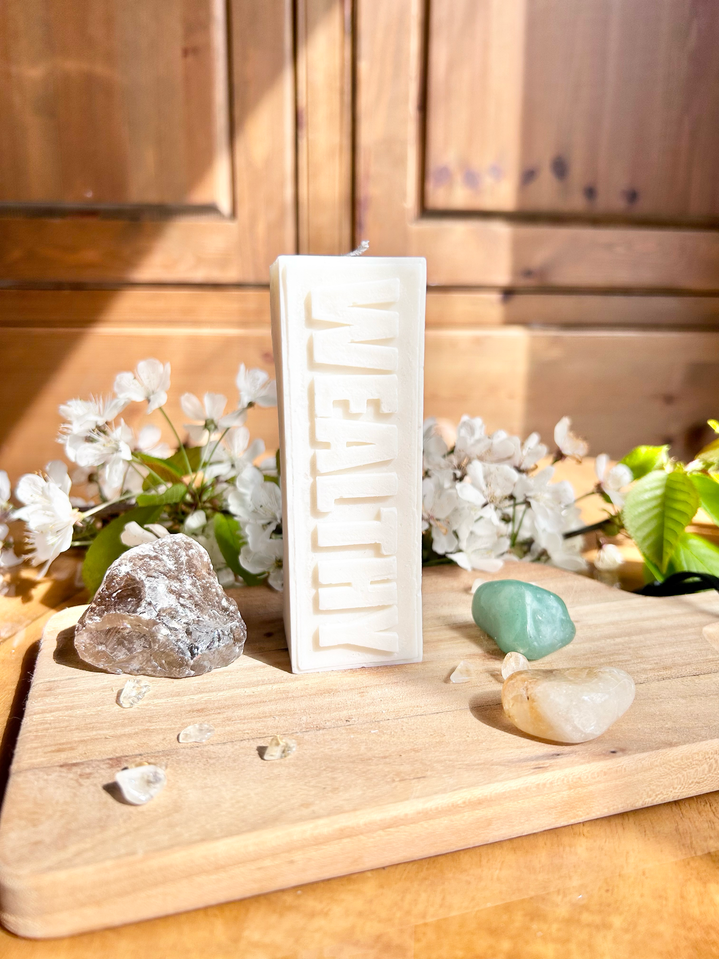 Manifestation Pillar Candle (Small) - WEALTHY