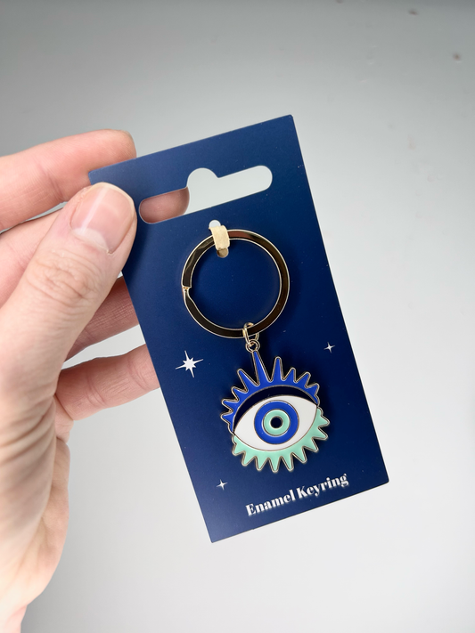 All Seeing Eye Metal Keyring