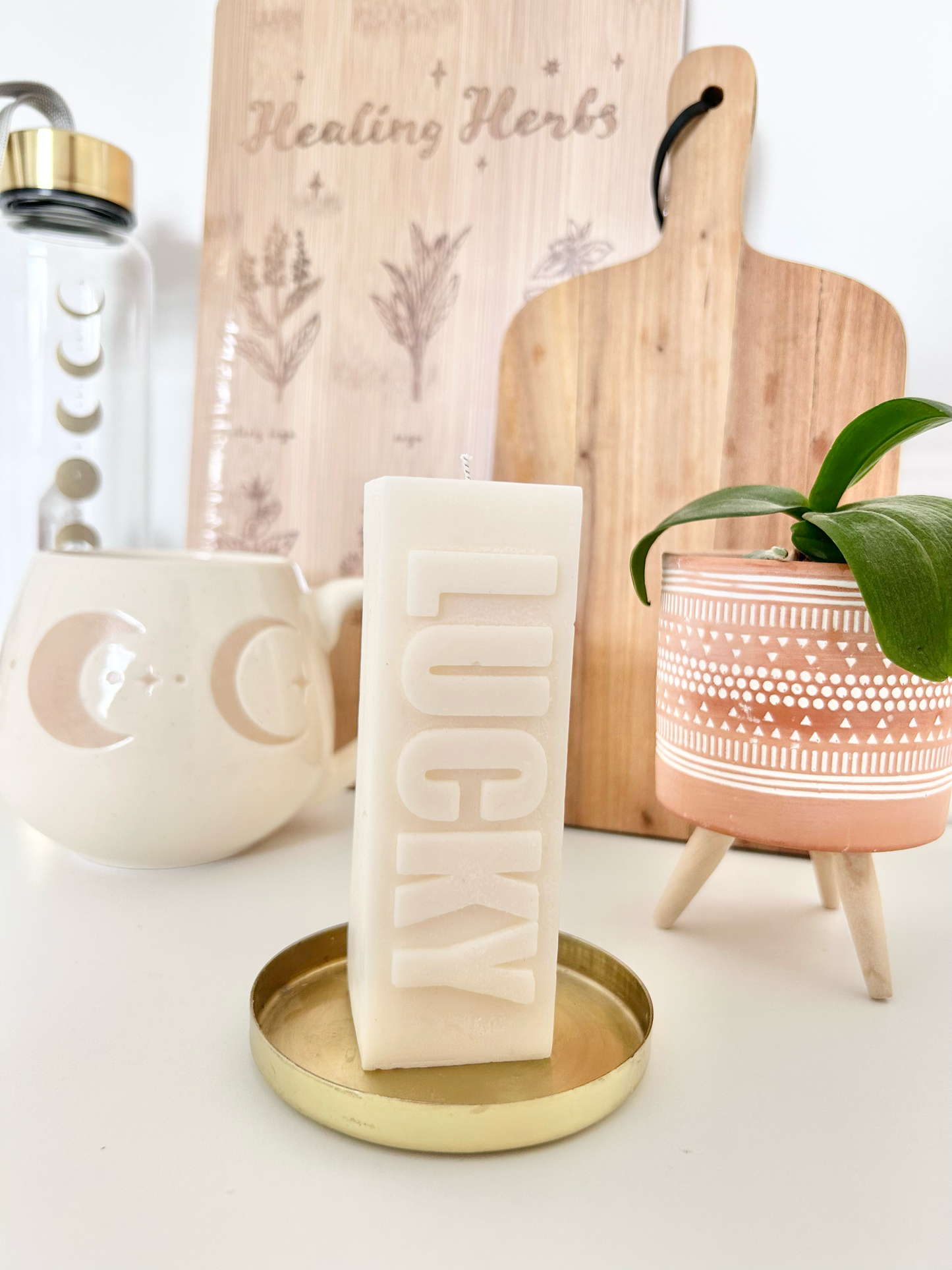 Manifestation Pillar Candle (Small) - LUCKY