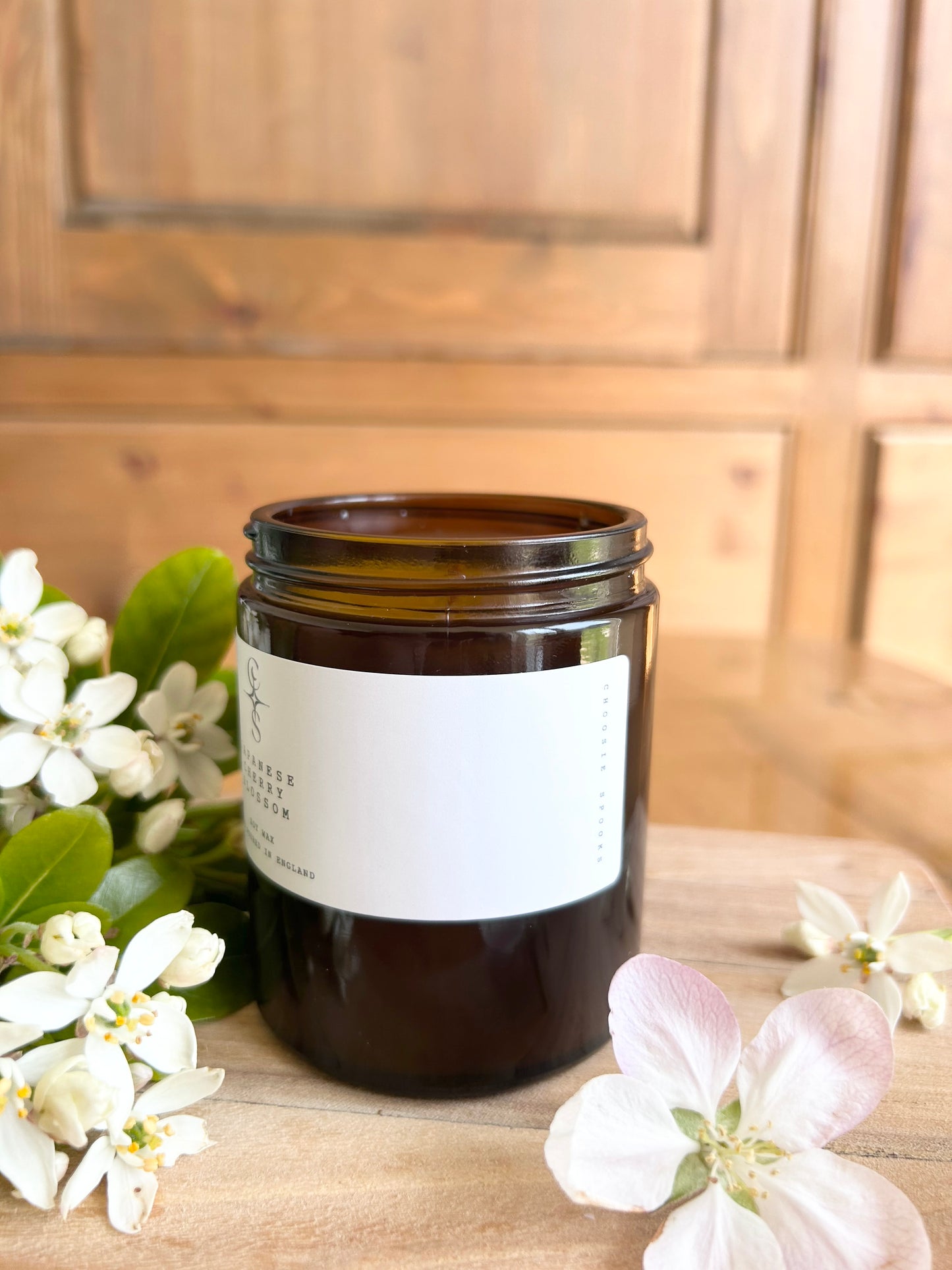 Japanese Cherry Blossom Amber Jar Candle