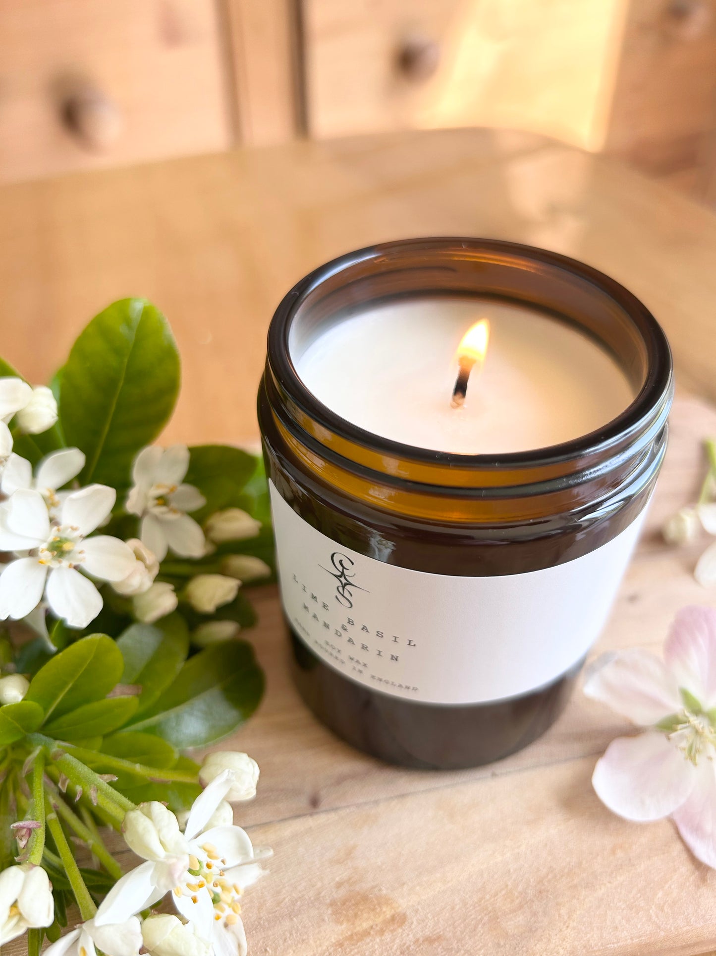 Lime Basil & Mandarin Amber Jar Candle