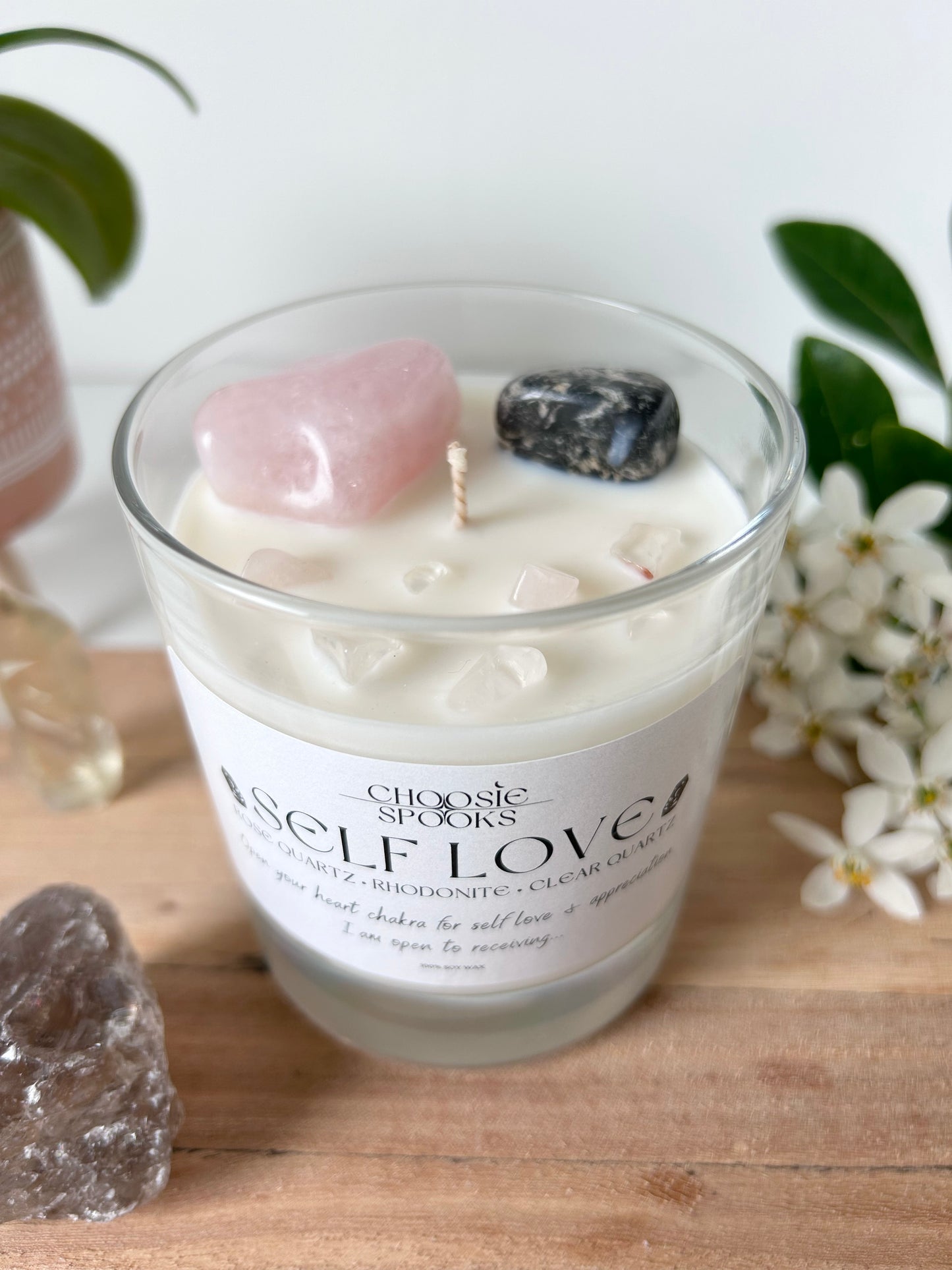 SELF LOVE Crystal Candle