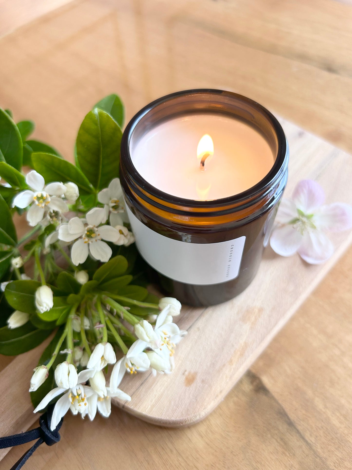 Japanese Cherry Blossom Amber Jar Candle