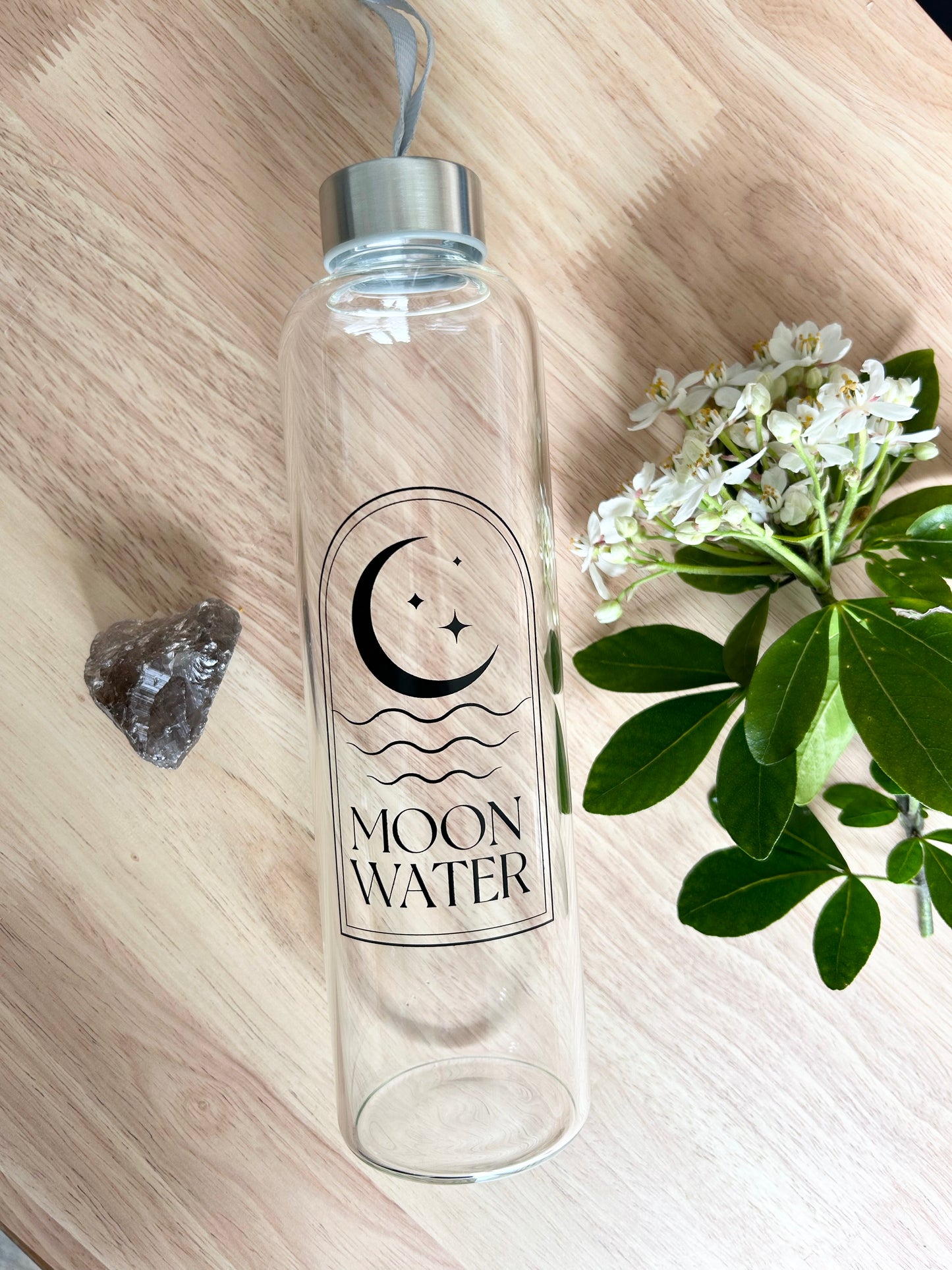 Moon Water - Glass Water Bottle