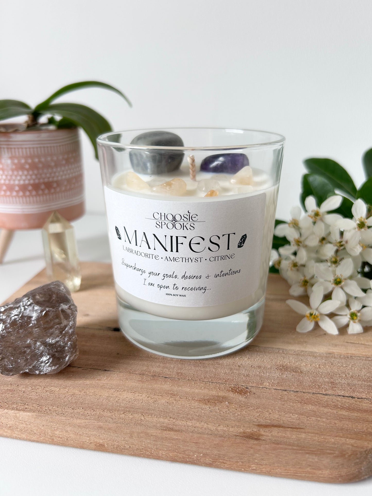 MANIFEST Crystal Candle