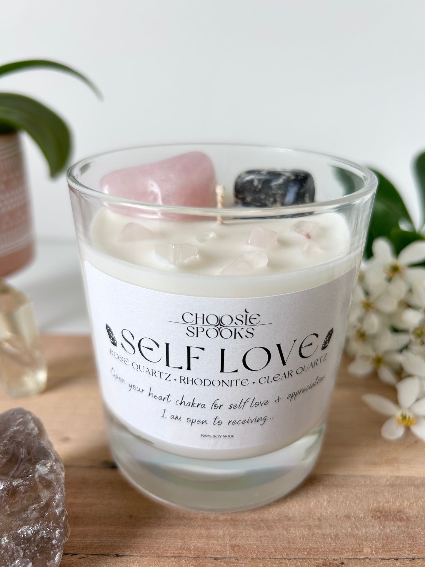 SELF LOVE Crystal Candle