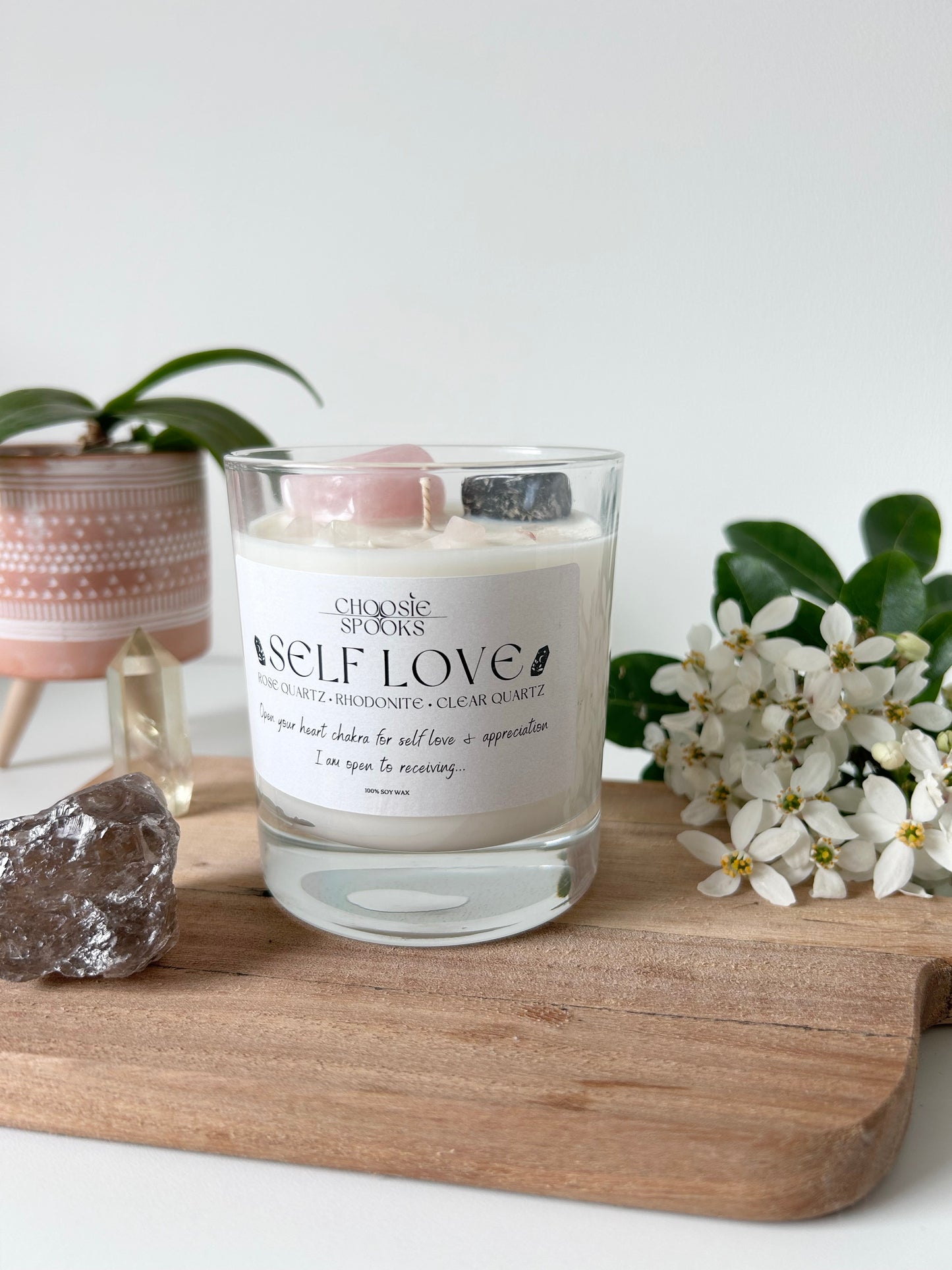 SELF LOVE Crystal Candle