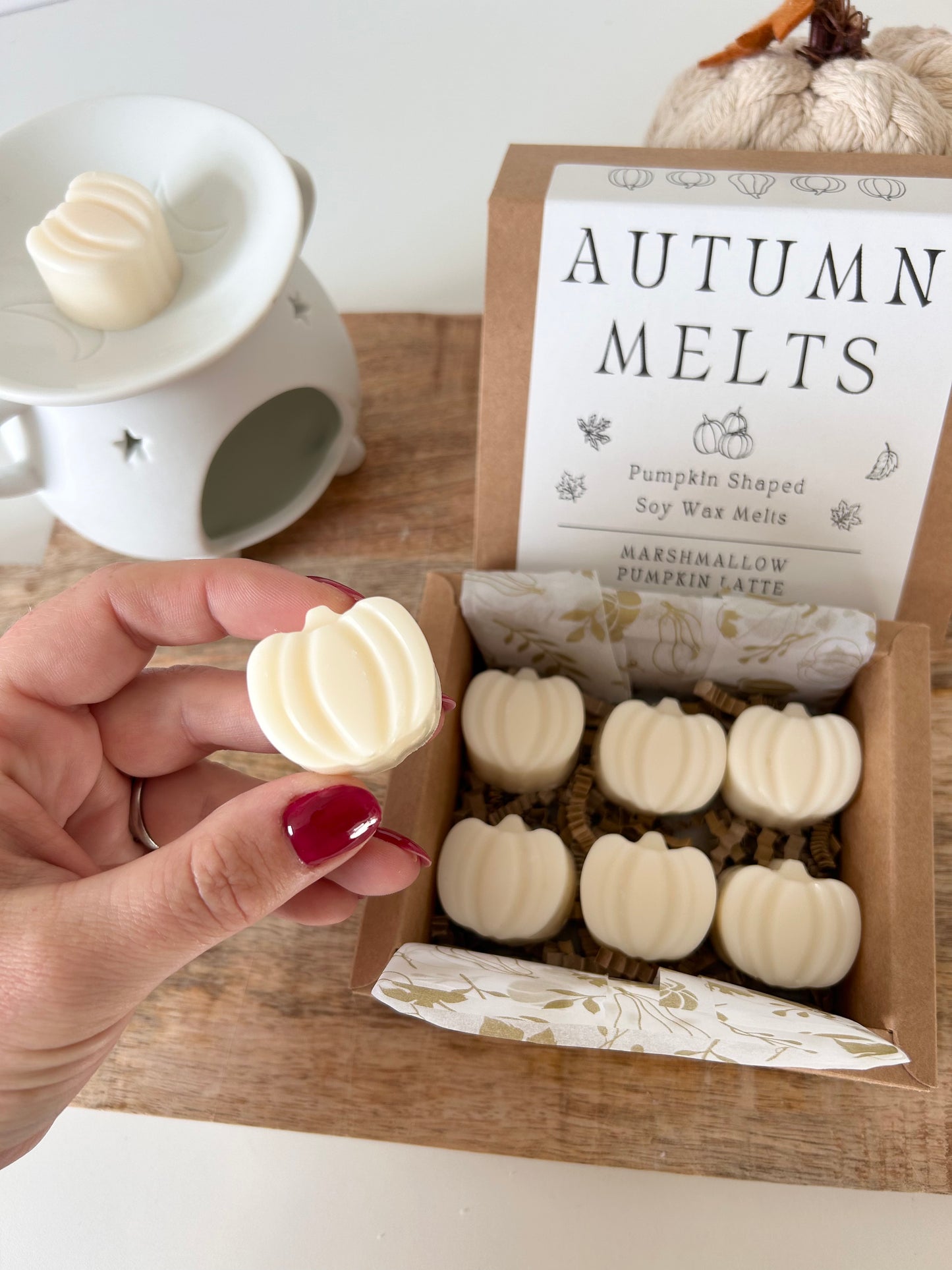 Pumpkin Shaped Wax Melts - 6 Per Pack - Soy Wax