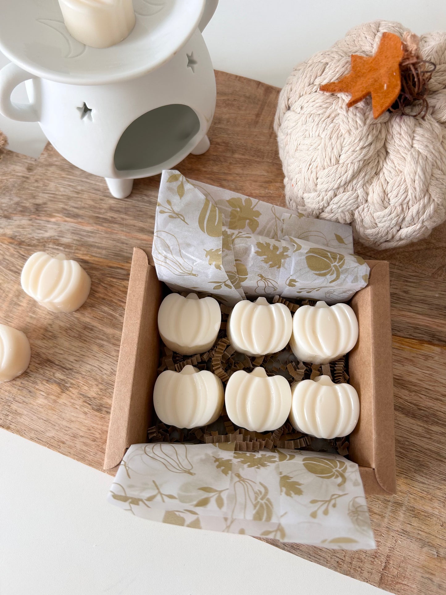 Pumpkin Shaped Wax Melts - 6 Per Pack - Soy Wax